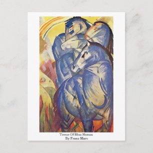 Cartão Postal Torre De Cavalos Azuis Por Franz Marc