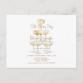 Cartão Postal Torre de Champanhe 50ª Festa de aniversário