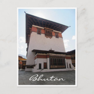 Cartão Postal torre de dzong bhutan