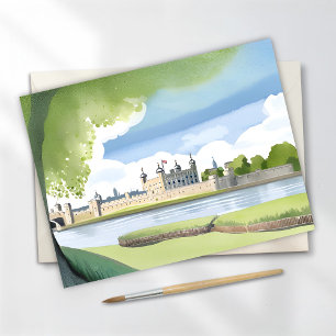 Cartão Postal Torre de Londres   Paisagem em Aquarela do Reino U
