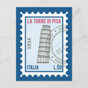 Cartão Postal Torre de Pisa