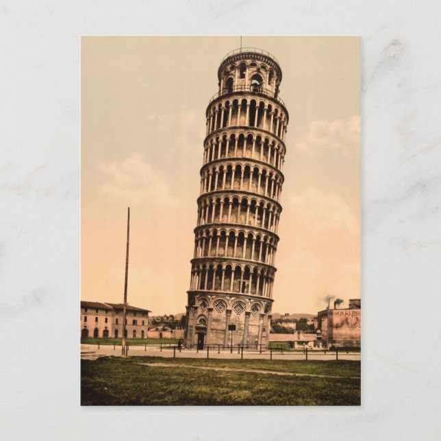Cartão Postal Torre de Pisa Antiga (Frente)