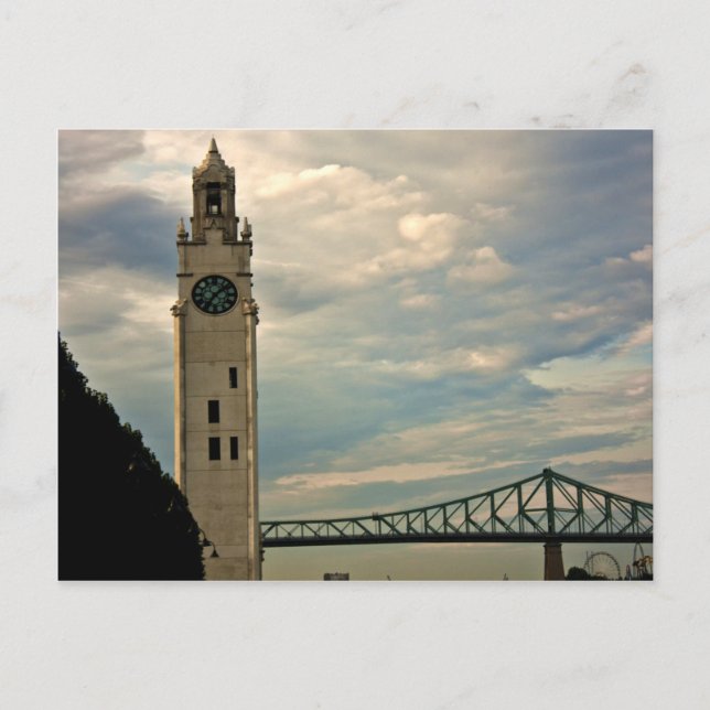 Cartão Postal Torre de pulso de disparo de Montreal (Frente)