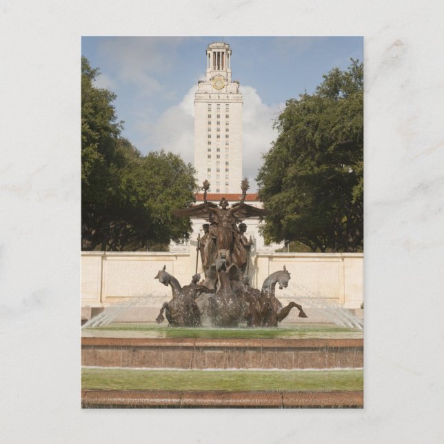 Cartão Postal Torre de Relógio da Universidade de Texad. (Frente)
