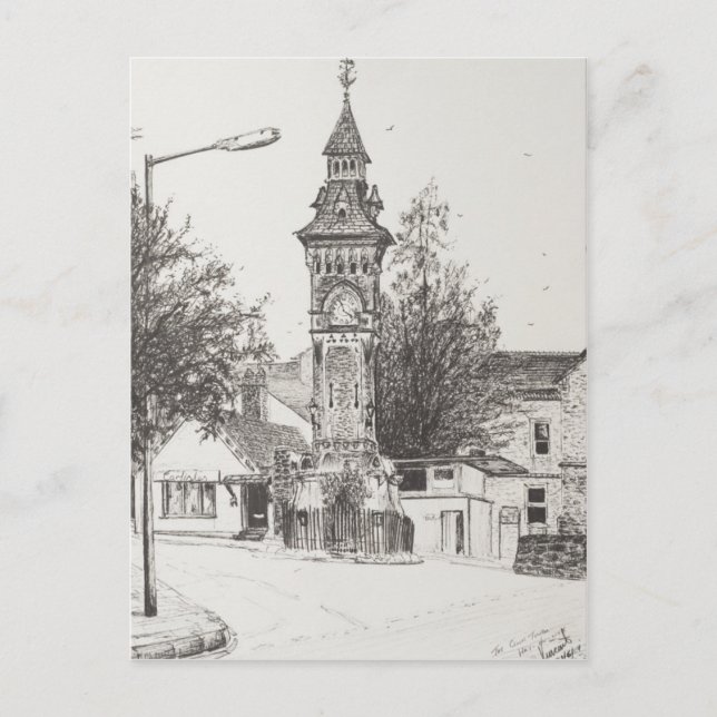 Cartão Postal Torre de relógio em Wye 2007 (Frente)