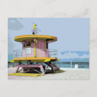 Torre de salva-vidas rosa de Miami South Beach