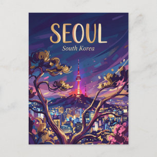 Cartão Postal Torre de Seul Coreia do Sul