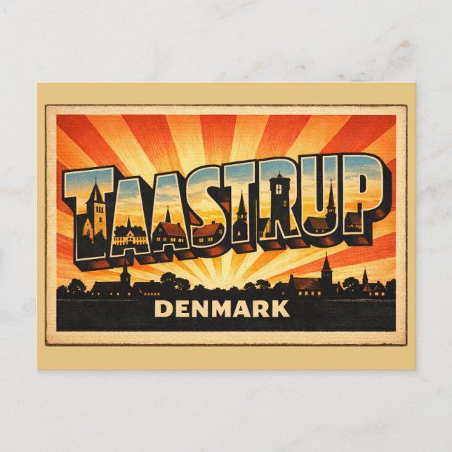 Cartão Postal Torre de Taastrup Dinamarca (Frente)