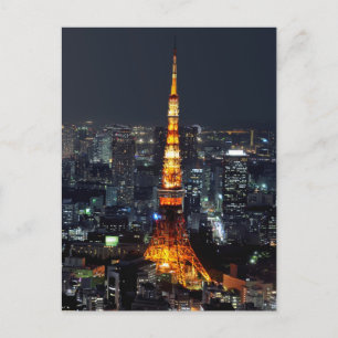 Cartão Postal Torre de Tóquio por Noite
