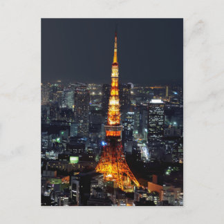 Cartão Postal Torre de Tóquio por Noite: