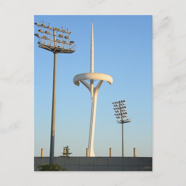 Cartão Postal Torre de TV Barcelona (Frente)