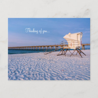 Cartão Postal Torre de Vigia Matinal de Pensacola e Pier Pensati
