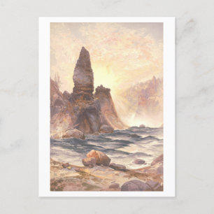 Cartão Postal Torre de Yellowstone Cai Vintage Pitar Lithógrafo