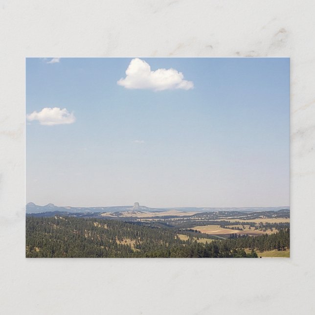 Cartão Postal Torre do Diabo Vista do Sul, Wyoming (Frente)