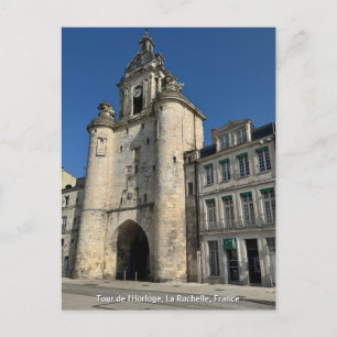 Cartão Postal Torre do Relógio, La Rochelle, França