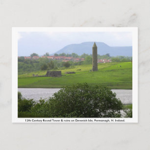 Cartão Postal Torre e ruínas Monásticas, Ilha Devenish