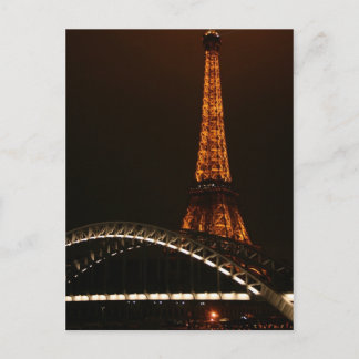 Cartão Postal Torre Eiffel Através Da Rede Marítima