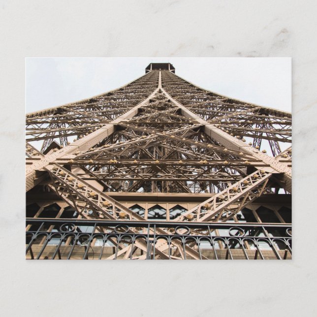Cartão Postal Torre Eiffel de baixo: Ironista Parisiense Caos em (Frente)