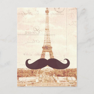 Cartão Postal Torre Eiffel de bigode
