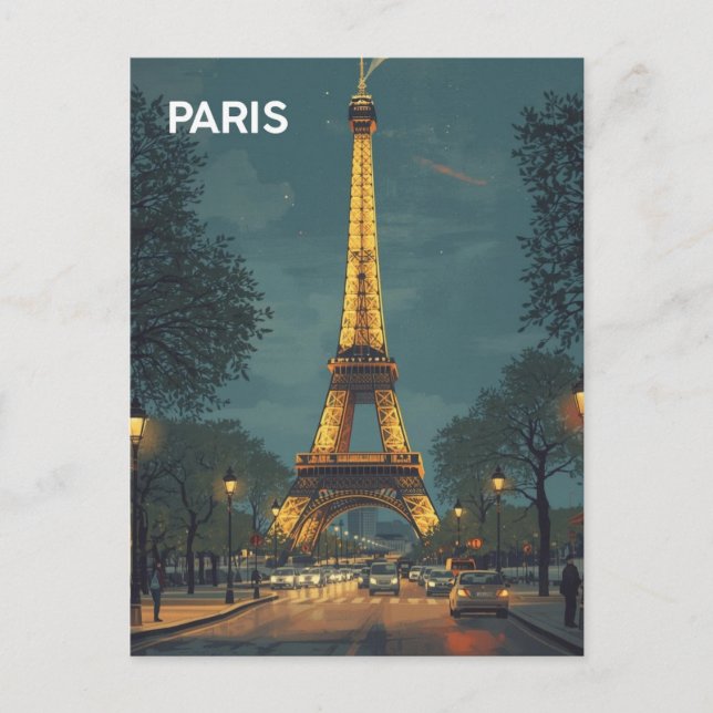 Cartão Postal Torre Eiffel de Paris (Frente)