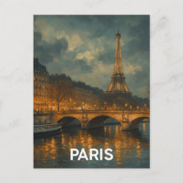 Cartão Postal Torre Eiffel de Paris