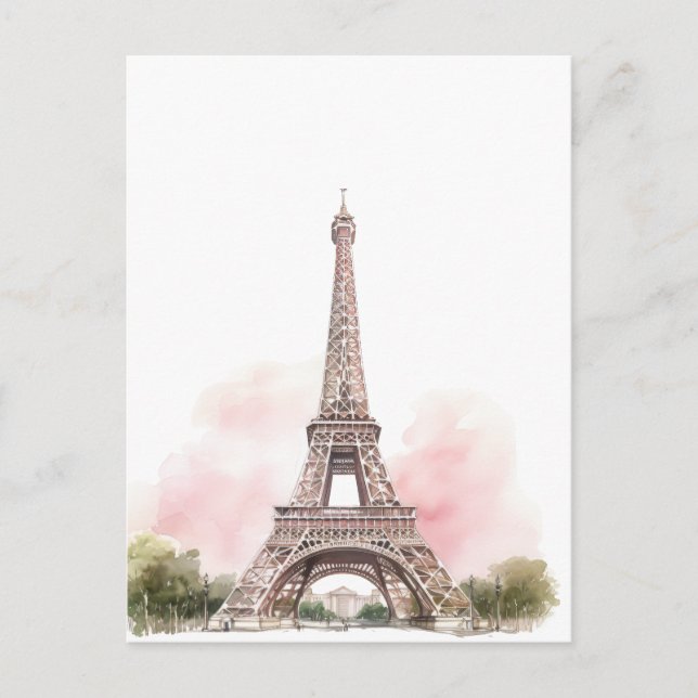 Cartão Postal Torre Eiffel de Paris (Frente)