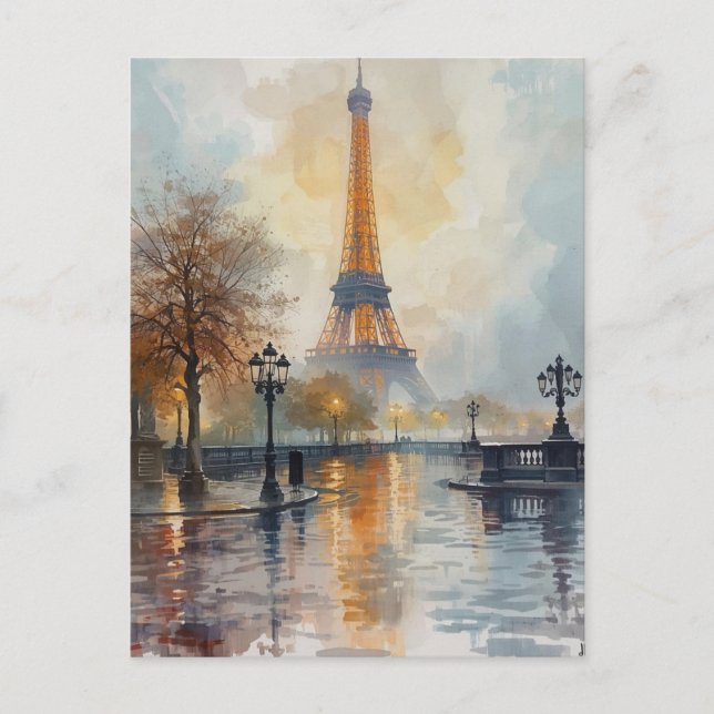 Cartão Postal Torre Eiffel de Paris (Frente)