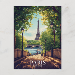 Cartão Postal Torre Eiffel do Parque de Verão de Paris