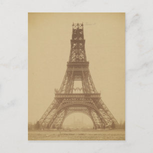 Cartão Postal Torre Eiffel Em Construção 1888