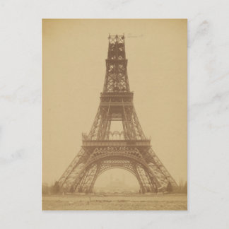 Cartão Postal Torre Eiffel em Construção 1888