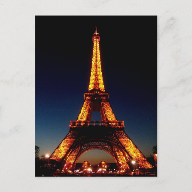 Cartão Postal Torre Eiffel em Paris (Frente)