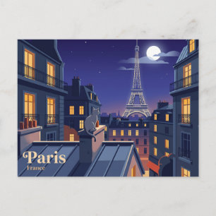 Cartão Postal Torre Eiffel França