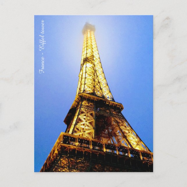 Cartão postal Torre Eiffel França (Frente)