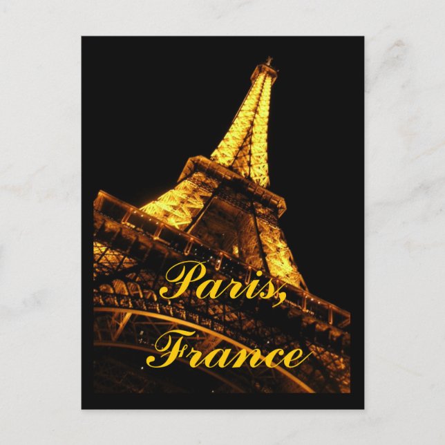 Cartão postal Torre Eiffel França Paris (Frente)