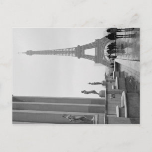 Cartão Postal Torre Eiffel na neve