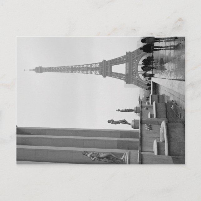 Cartão Postal Torre Eiffel na neve (Frente)