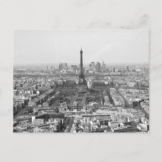 Cartão Postal Torre Eiffel Panorâmica (Frente)