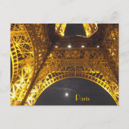 Cartão Postal Torre Eiffel Paris à lua