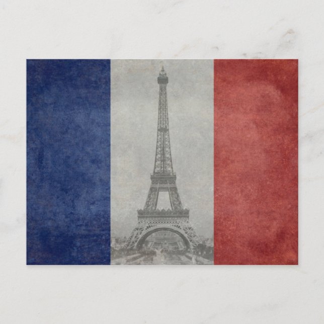 Cartão Postal Torre Eiffel, Paris França (Frente)