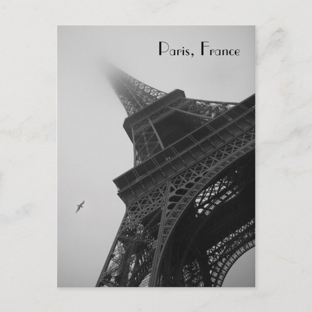 Cartão Postal Torre Eiffel, Paris França (Frente)