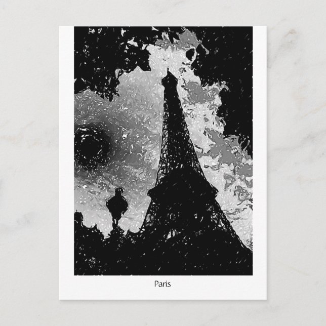 Cartão Postal Torre Eiffel. Paris, França (Frente)