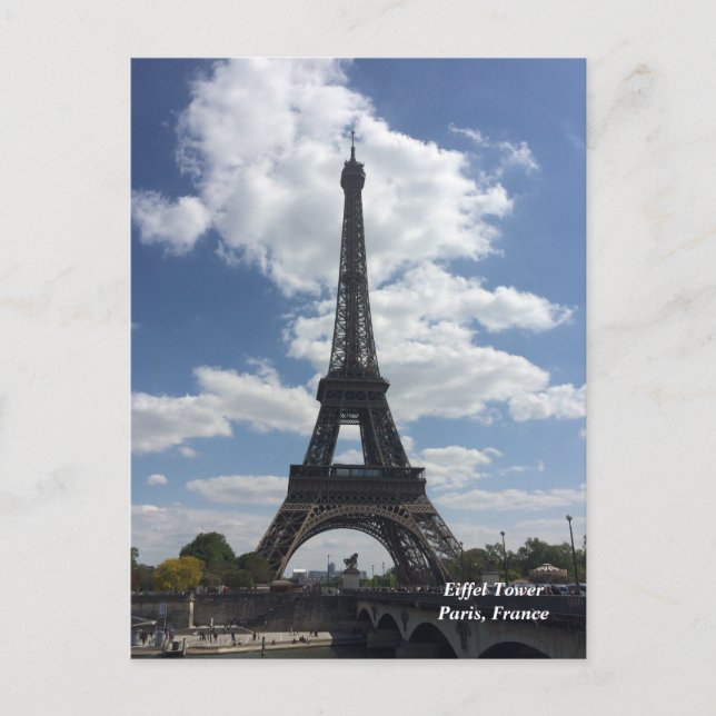 Cartão Postal Torre Eiffel Paris França (Frente)