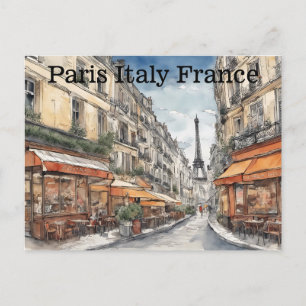 Cartão Postal Torre Eiffel Paris França Cena da Cidade 