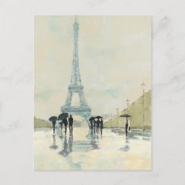 Cartão Postal Torre Eiffel | Paris Na Chuva