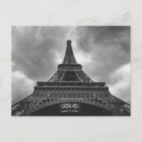 Torre Eiffel Preta e Branca - Viagem francês Paris