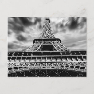 Cartão Postal Torre Eiffel Preto e Branco Paris Viagem Francesa