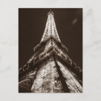 Torre Eiffel Sepia Romance Noite de Paris França