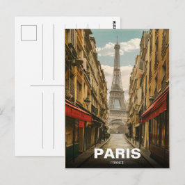 Cartão Postal Torre Eiffel Tour Paris França presentes vintage r