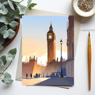 Cartão Postal Torre Elizabeth Big Ben   Londres Inglaterra Reino