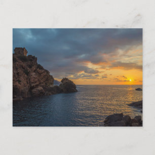 Cartão Postal Torre Genoesa em Porto Sunset Ota Corsica França